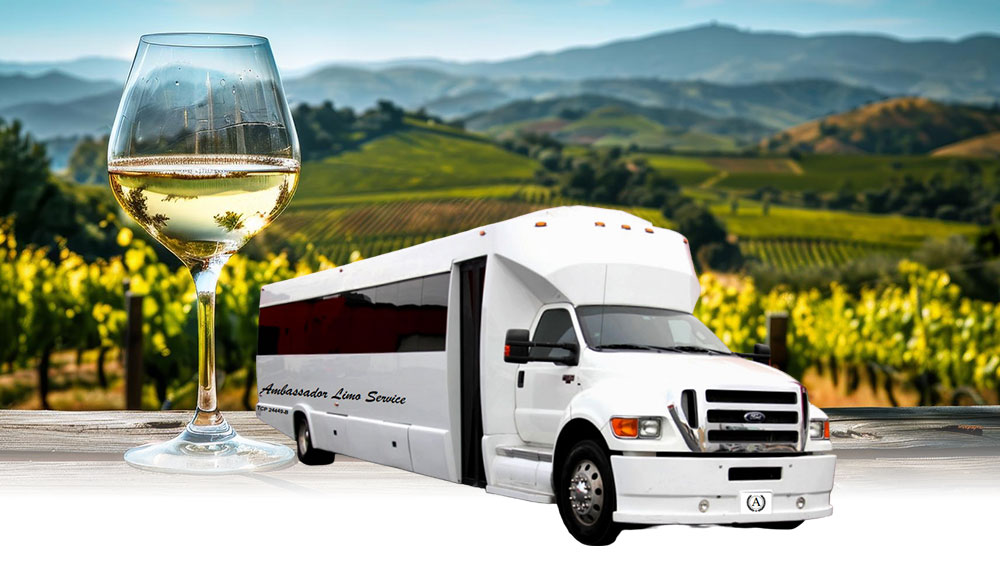 Wine Tour Party Bus Rental in Mountain View