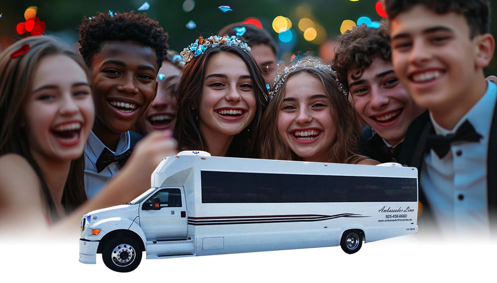 Prom Party Bus Rental in Oakland