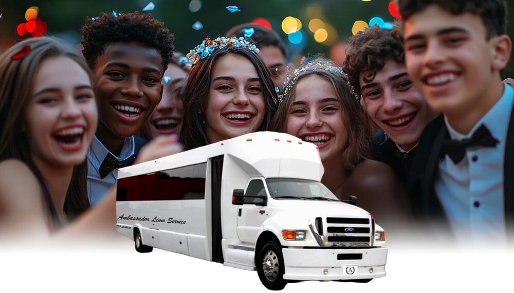 Prom party bus rental in Manteca